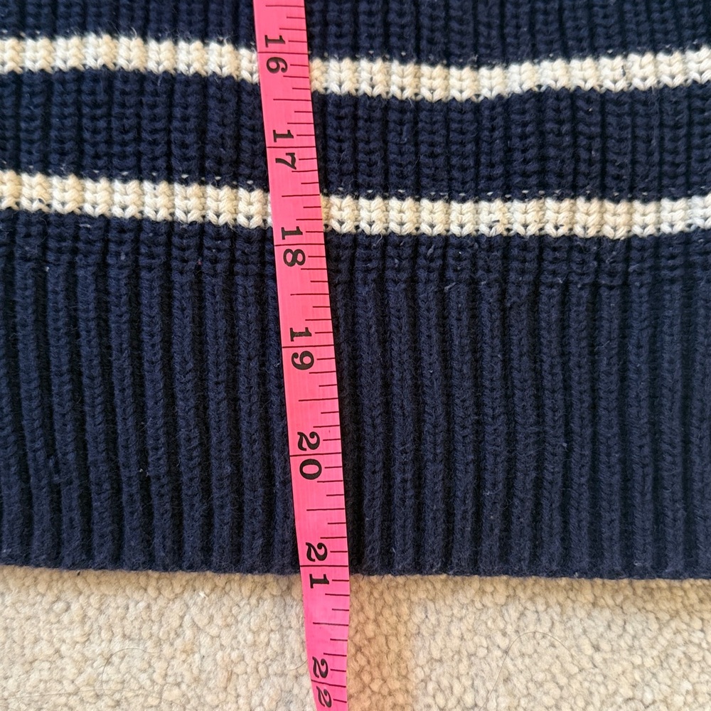 GAP Navy and Cream Striped Cardigan size large - Picture 6 of 7